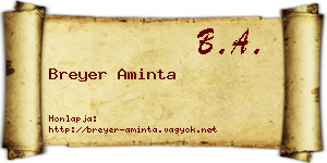 Breyer Aminta névjegykártya